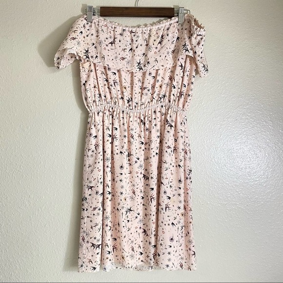 The Kooples Ruffle Off The Shoulder Silk Dress - Picture 3 of 8